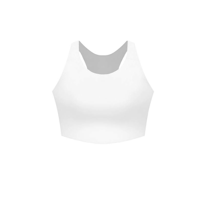 2b Luxe White Racerback