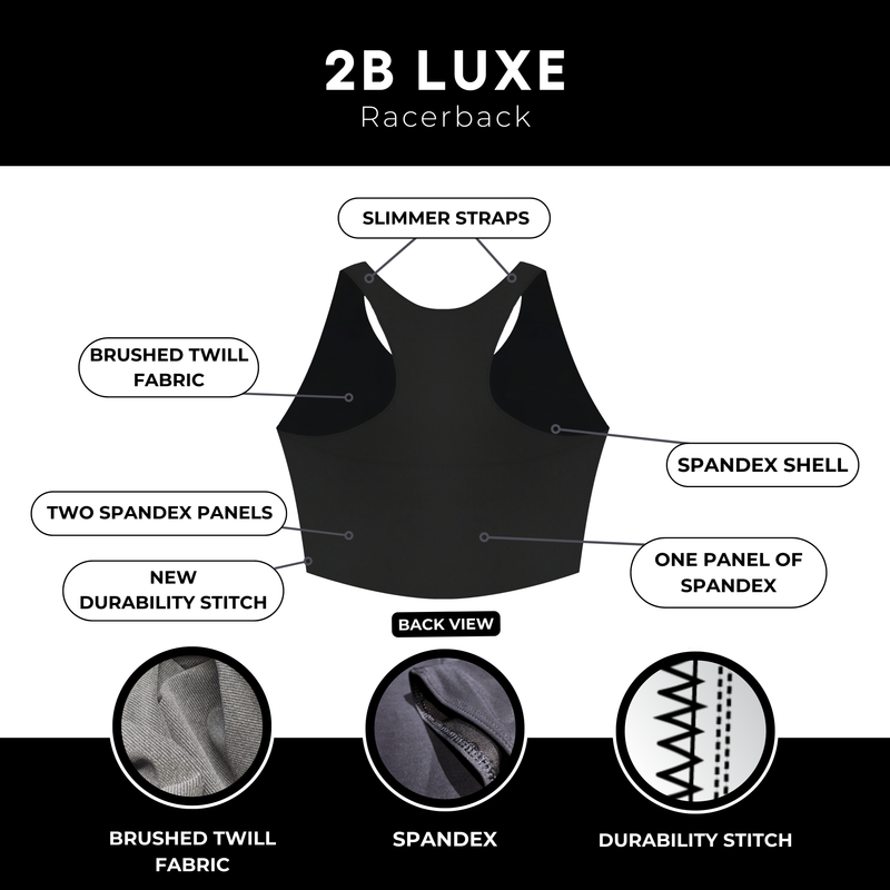 2b Luxe White Racerback