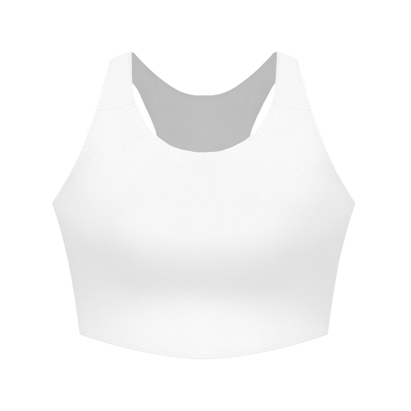 2b Luxe White Racerback